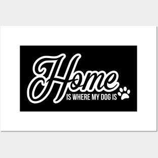 Home is where the dog is - funny dog quote Posters and Art